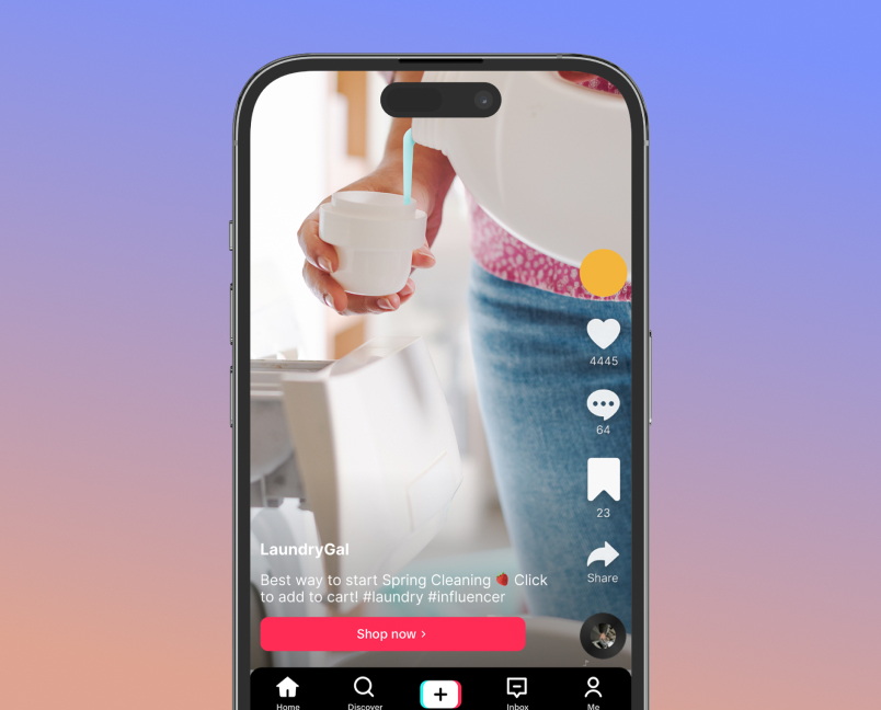 Shoppable creator content displayed in a mobile social app