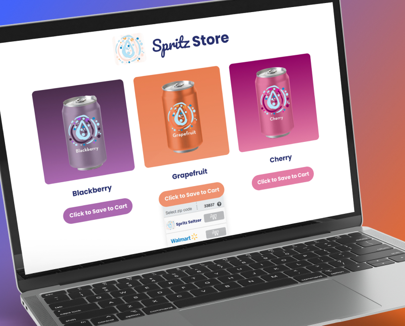 Brand category page with shoppable product choices