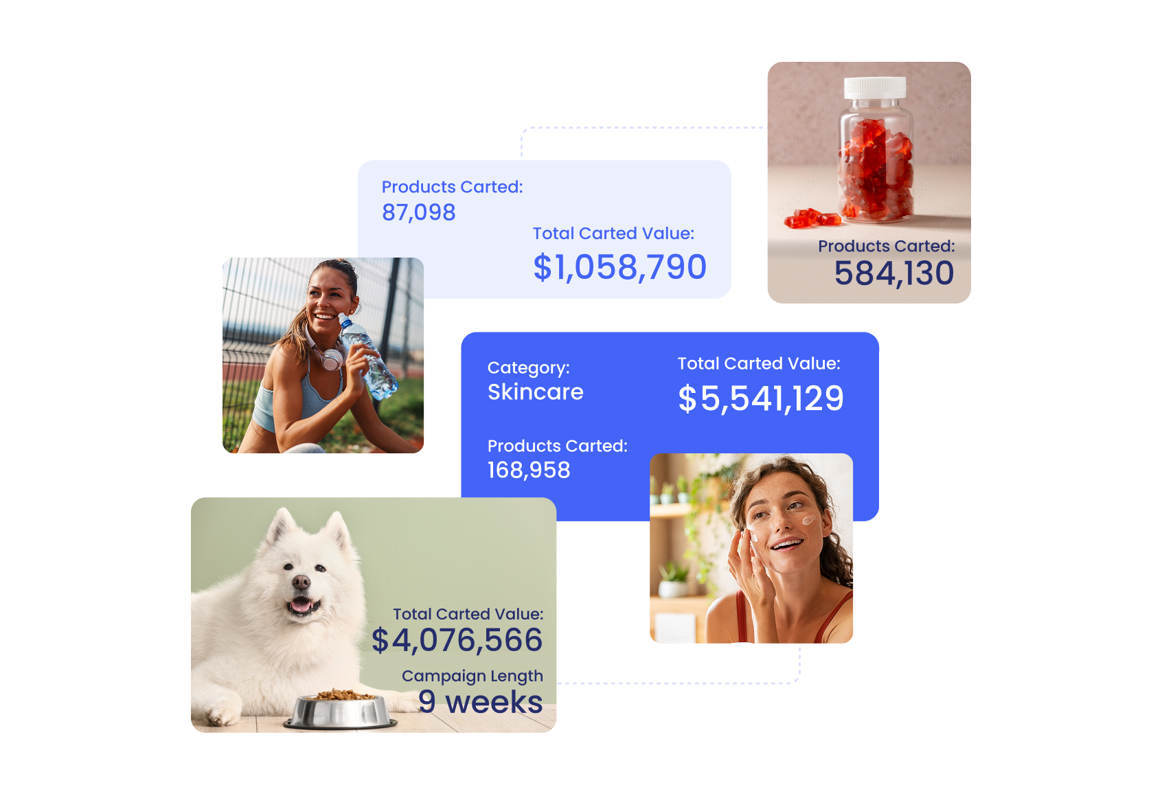 Commerce media campaign performance across health, beauty, pet, and wellness categories