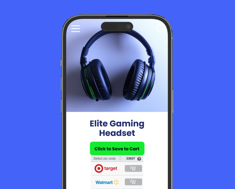 Shoppable gaming advertisement on a mobile media platform